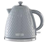 Daewoo Argyle Collection, 1.7L, Electric Kettle With Removable Lid and Filter For An Easy Clean, Auto Shut Off And Power Indicator For Safety, Grey