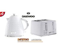 Daewoo Argyle Collection, 1.7L, Electric Kettle With Removable Lid and Filter For An Easy Clean, Auto Shut Off And Power Indicator For Safety, White