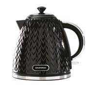 Daewoo Argyle Black 1.7L 3KW Jug Kettle SDA1773 Diamond Pattern, Rapid Boil