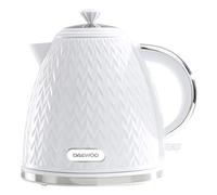 Daewoo Argyle Collection, 1.7L, Electric Kettle With Removable Lid and Filter For An Easy Clean, Auto Shut Off And Power Indicator For Safety, White