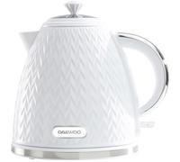 Daewoo Argyle Collection, 1.7L, Electric Kettle With Removable Lid and Filter For An Easy Clean, Auto Shut Off And Power Indicator For Safety, White