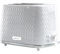 Daewoo SDA1781GE ARGYLE 2 Slice Patterned Toaster White