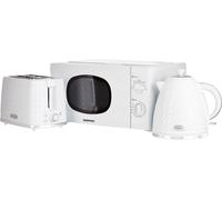 Daewoo Argyle Collection SDA2575 20 Litre 0cm High, Freestanding Standard Microwave Oven Breakfast Set - White, White