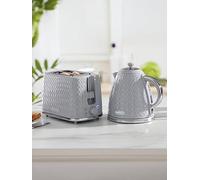 Daewoo SDA1871 Kettle and Toaster Argyle Collection, Plastic, 3 W, 1700 milliliters, Grey