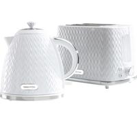 Daewoo Argyle SDA1830 1.7 Litre 3kw Jug Kettle and 2 Slice Toaster All In One Kitchen Matching Set Concealed Heating Element Easy Clean White