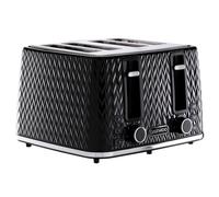 Daewoo Black Argyle 4 Slice Toaster