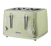Daewoo Cascade 2-Slice Textured Matte Toaster - Defrost & Reheat Functionality Sage Green