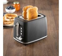 DAEWOO Cascade 2 Slice Toaster - Textured, Wide Slots, Black, SDA2776GE