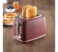 Daewoo 'cascade' 2-Slice Toaster Defrost Reheat Cancel In Burgundy Burgundy
