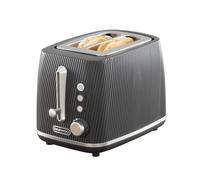 Daewoo Cascade 2 Slice Toaster, Textured, Wide Slots, Black - SDA2776GE