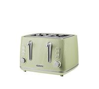 Daewoo Cascade 2-Slice Textured Matte Toaster - Defrost & Reheat Functionality Sage Green