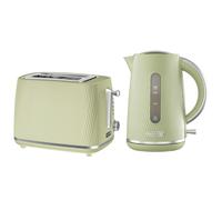 Daewoo Cascade Matching Kettle & 2-Slice Toaster Set 1.7 L 3 kW Fast Boil Colour: Sage Green