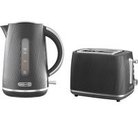 Daewoo Cascade Matching Kettle & 2-Slice Toaster Set 1.7 L 3 kW Fast Boil Colour: Black
