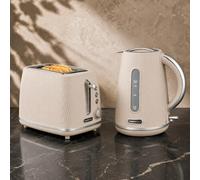 Daewoo Cascade Taupe 1.7L 3Kw Rapid-Boil Kettle And 2-Slice Toaster Set
