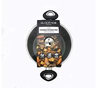 Daewoo CKW2275 Glace Noir 24cm Forged Black Casserole with Glass Lid and Ceramic Non-Stick Coating, Suitable for Gas, Electric and Induction Cooking, Sturdy Soft Touch Handles, Aluminium