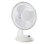 Daewoo COL1062GE 9 Inch Oscillating Table Fan in White 2 Speeds
