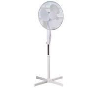 Daewoo COL1065 16-Inch Pedestal/Stand Fan, Portable Fan for Home or Small Office, 3 Speed Settings, Sturdy Base, Easy-to-Use Key Switch, Ideal Cooling System - White