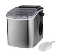 DAEWOO Ice Maker - 12kg, Portable With Handle, 9 Bullet Cubes In 6 Minutes With 2 Size Options, 12kg In 24h, Self-Cleaning, Scoop And Ice Basket Included, For Bar, Home, Office
