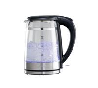 Daewoo Cool Touch Glass Kettle 3Kw Rapid Boil 1.5L Led Silver In Metallic Silver Metallic Silver
