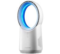 Daewoo Cordless Mini Bladeless Desk Fan, USB-C Rechargeable Table Fan, White