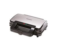 Daewoo Deep Fill 4-Slice Sandwich Maker With Thermostat Control - Black/silver