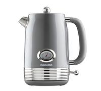 Daewoo Denver 1.5L Rapid Boil Kettle - Smoked Grey, 3000W Fast Boil, Temperature Gauge, 360° Base, Retro Vintage Design, Ideal for Home, Office, and Gifting