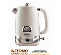 DAEWOO Denver 1.5L Stainless With Temperature Gauge Kettle In Buttermilk Cream