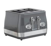 Daewoo Denver 4 Slice Toaster Smoked Grey