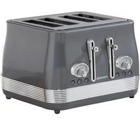 DAEWOO Denver 4 Slice Wide Slot Stainless Steel Toaster Retro Vintage 6 Level