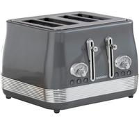Daewoo Denver 4 Slice Wide Slot Stainless Steel Toaster Retro Vintage 6 Level