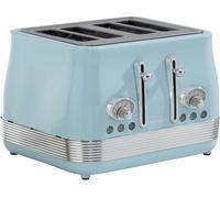 Daewoo Denver 4 Slice Wide Slot Stainless Steel Toaster Retro Vintage 6 Level