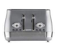 DAEWOO Denver 4 Slice Wide Slot Stainless Steel Toaster Retro Vintage 6 Level