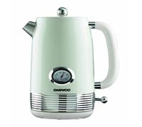Daewoo Denver 1.5L Rapid Boil Kettle - Buttermilk Cream, 3000W Fast Boil, Temperature Gauge, 360° Base, Retro Vintage Design, Ideal for Home, Office, and Gifting