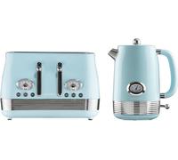 DAEWOO Denver SDA2848GE Jug Kettle & 4-Slice Toaster Bundle - Sky Blue, Blue