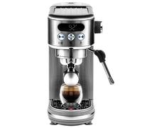 Daewoo Compact Espresso Coffee Machine, Digital, 20Bar Pressure, Professional Look With Steam Wand, Barista Quality Coffee Made At Home With Ground Coffee, 1.2 Litre Water Tank, Accessories Included