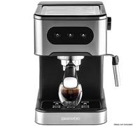 Daewoo Dual Cup 20 Bar 'flava' Espresso Coffee Machine With Milk Frother 1.5L In Silver Silver