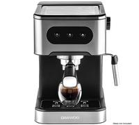 Daewoo Dual Cup 20 Bar 'Flava' Espresso Coffee Machine with Milk Frother 1.5L in Silver | Size: 1500ml Daewoo Silver 1500ml