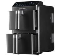 Daewoo 10L Dual Air Fryer, Double Drawer with Divider, Sync Finish & Match Cook, Large Family Air Fryer, 8 Presets, Viewing Window, Low Oil Healthy Cooking, Easy Clean Non Stick