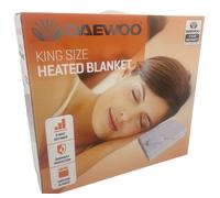 Daewoo Electric Blanket 3 Settings Heated Under Bed Winter Warming 120W kingsize