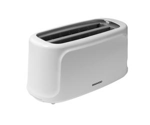Daewoo Essentials 1450W White 4 Slice Long Slot Toaster & Crumb Tray 7 Levels