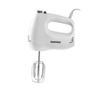 Daewoo Essentials 150W Compact Hand Mixer at 5 Speed & 2 Whisk Attach White