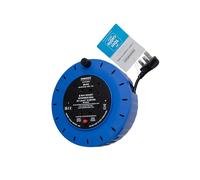 Daewoo Extension Reel, 4 Gang 10 Metres Cassette Reel, with Resettable Safety Cut Out