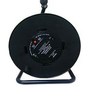 Daewoo Extension Reel, 4 Way Socket with 50 Metre Cable, Heavy Duty with Resettable Safety Cut Out, Open Frame, Black and Green