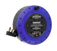 Daewoo Extension Reel, Cassette Reel, 4 Gang, 10 Metre, Black And Blue