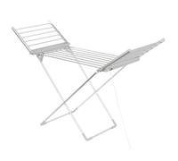 Daewoo HEA1874 Foldable Portable Heated Clothes Airer-230W, 15kg Max Load, 1.4m Cable, Low Running Costs and Folded Wings-White, Aluminium