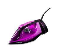 Daewoo Glide Iron, The Free Glide, 2200W, Cordless Iron, Corded Base, High Burst Steam And Precision Tip, Adjustable Temperature Dial And Self Clean Function With Anti Calcium Function, Purple