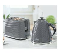 Daewoo SDA1871 Kettle and Toaster Argyle Collection, Plastic, 3 W, 1700 milliliters, Grey