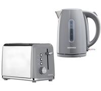 Daewoo 1.7L ‘Kensington' Matching Jug Kettle & 2-Slice Toaster Set Pack in Grey Daewoo Grey