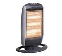 Daewoo Halogen Electric Heater 1200W Portable Radiator White In Grey Grey