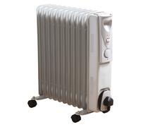 Daewoo HEA1145GE 2500W Oil Filled Radiator in White 3 Heat Settings